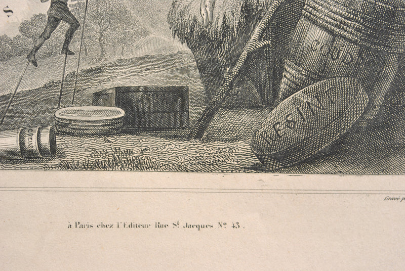 Victor LEVASSEUR : Carte ancienne  des Landes, Gravure originale (photo de détail 5) - Crédit photo : Galerie Art.Paris