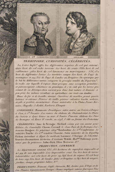 Victor LEVASSEUR : Carte ancienne de la Haute Loire, Gravure originale (photo de détail 7) - Crédit photo : Galerie Art.Paris