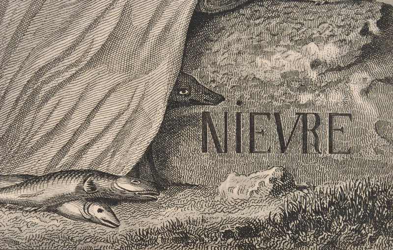 Victor LEVASSEUR : Carte ancienne de la Nièvre, Gravure originale (photo de détail 6) - Crédit photo : Galerie Art.Paris