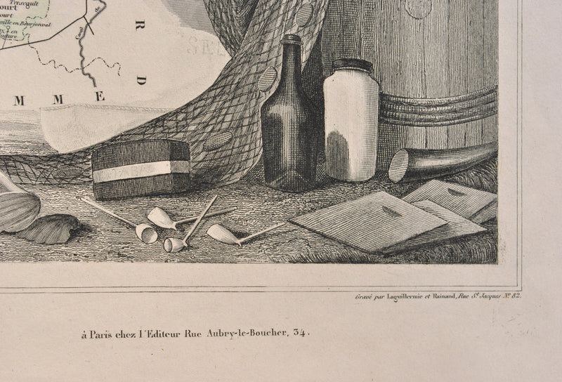 Victor LEVASSEUR : Carte ancienne du  Pas de Calais, Gravure originale (photo de détail 4) - Crédit photo : Galerie Art.Paris