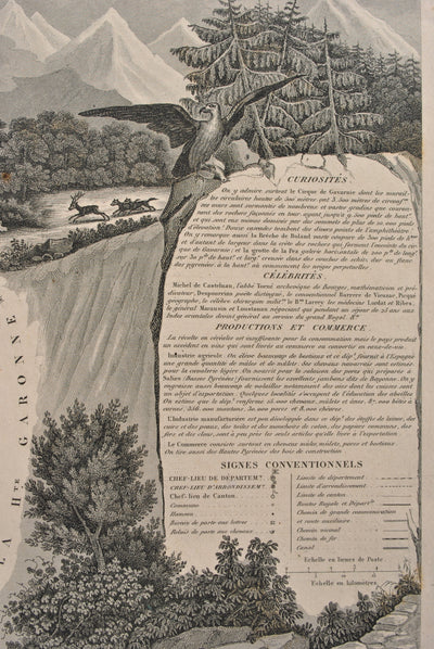 Victor LEVASSEUR : Carte ancienne des Hautes Pyrénées, Gravure originale (photo de détail 13) - Crédit photo : Galerie Art.Paris