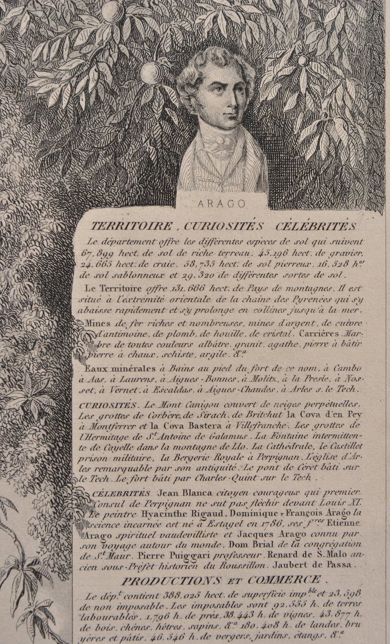 Victor LEVASSEUR : Carte ancienne des Pyrénées Orientales, Gravure originale (photo de détail 11) - Crédit photo : Galerie Art.Paris