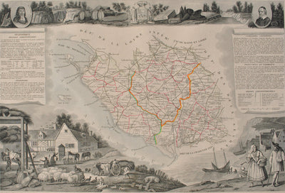 Victor LEVASSEUR : Carte ancienne du Vaucluse, Gravure originale (photo de détail 2) - Crédit photo : Galerie Art.Paris