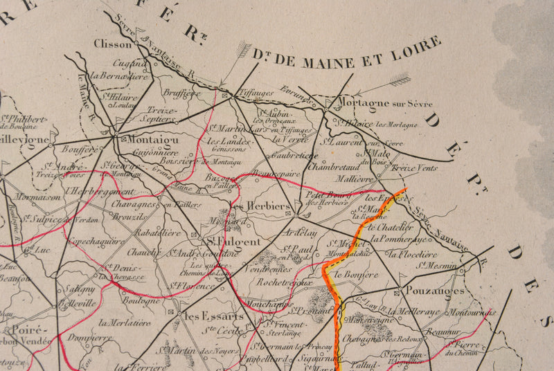 Victor LEVASSEUR : Carte ancienne du Vaucluse, Gravure originale (photo de détail 10) - Crédit photo : Galerie Art.Paris