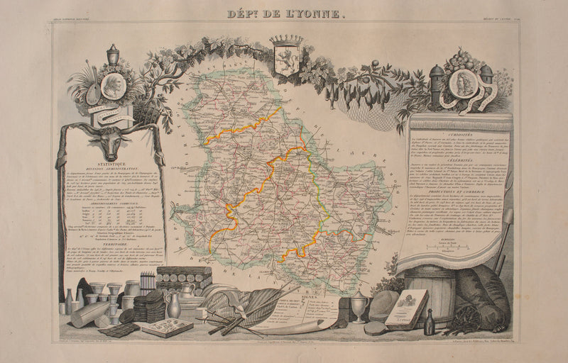 Victor LEVASSEUR : Carte ancienne de l&