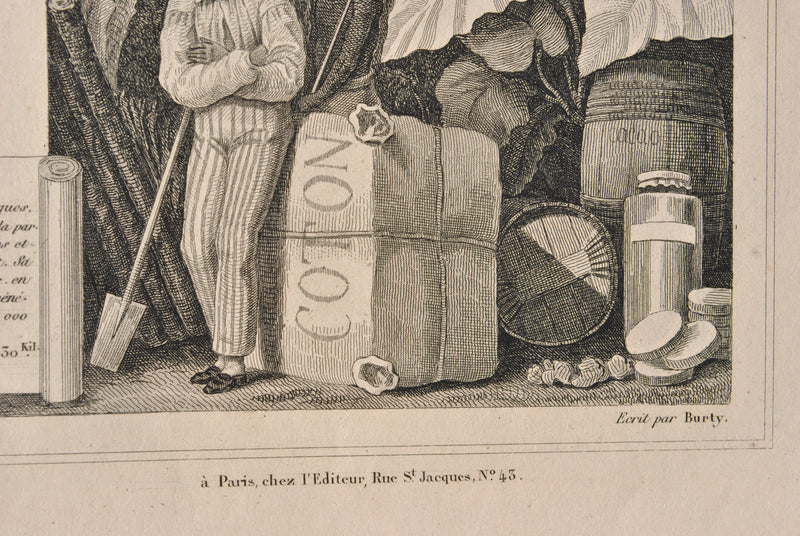 Victor LEVASSEUR : Carte ancienne des Colonies Françaises, Gravure originale (photo de détail 5) - Crédit photo : Galerie Art.Paris