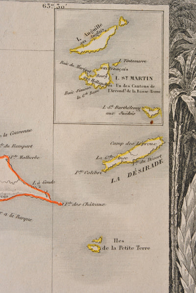 Victor LEVASSEUR : Carte ancienne des Colonies Françaises, Gravure originale (photo de détail 13) - Crédit photo : Galerie Art.Paris