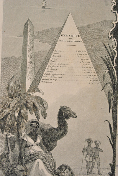 Victor LEVASSEUR : Carte ancienne de l'Afrique, Gravure originale (photo de détail 10) - Crédit photo : Galerie Art.Paris