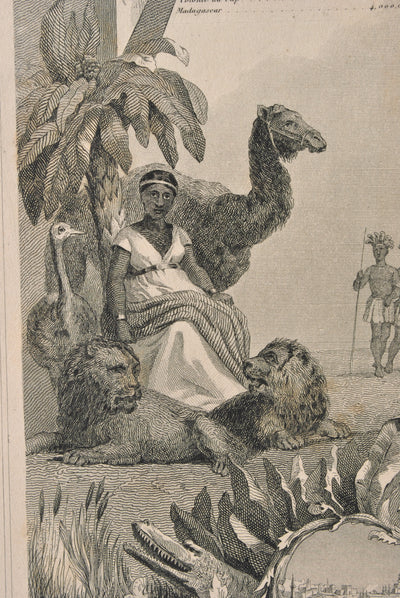 Victor LEVASSEUR : Carte ancienne de l'Afrique, Gravure originale (photo de détail 11) - Crédit photo : Galerie Art.Paris