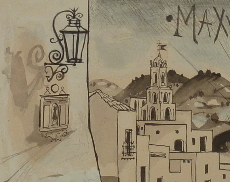 Pierre-Yves TREMOIS : Petit village espagnol, Dessin original (photo de détail 4) - Crédit photo : Galerie Art.Paris
