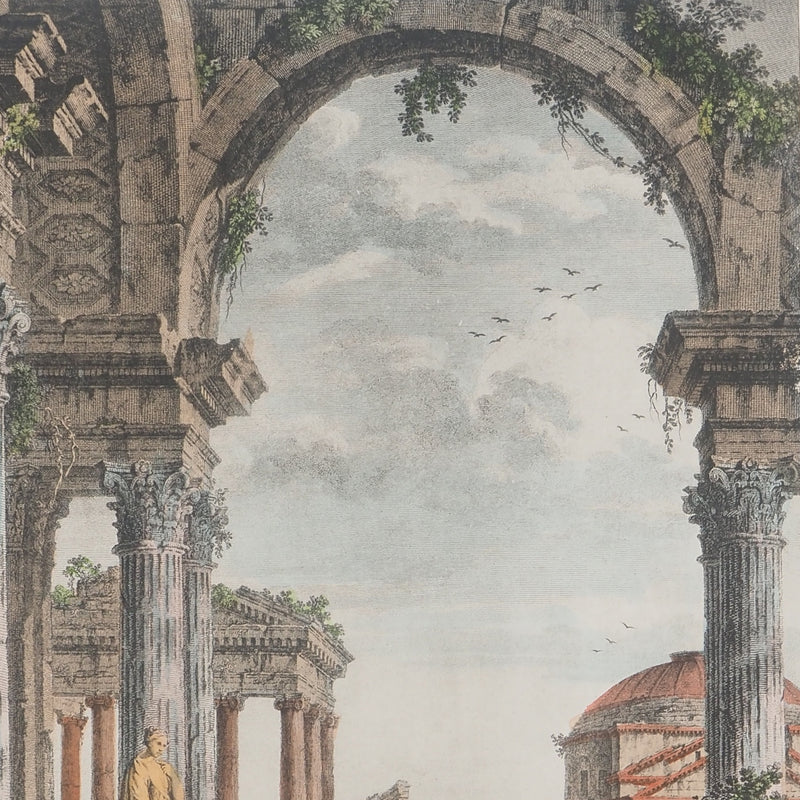 Giovanni Paolo PANNINI :, Gravure originale (photo de détail 3) - Crédit photo : Galerie Art.Paris