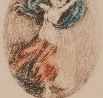 AF Louis ICART, Music Hall, Original signed engraving
