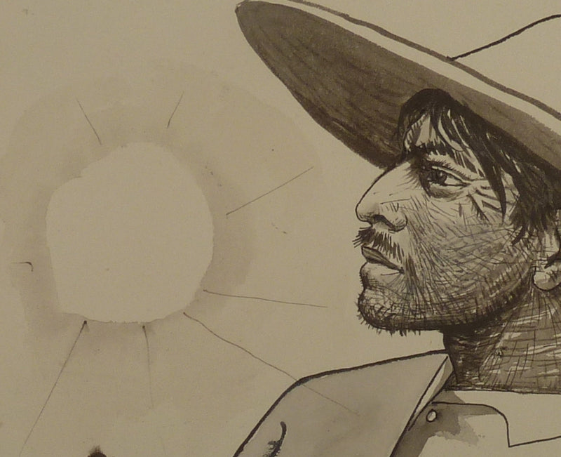 Pierre-Yves TREMOIS : Homme de profil, Dessin original (photo de détail 5) - Crédit photo : Galerie Art.Paris