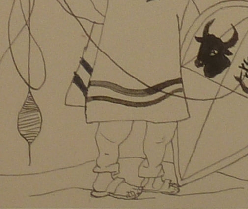 Pierre-Yves TREMOIS : Le cerf-volant, Dessin original (photo de détail 5) - Crédit photo : Galerie Art.Paris
