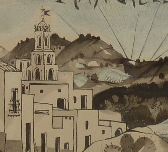 Pierre-Yves TREMOIS : Petit village espagnol, Dessin original (photo de détail 5) - Crédit photo : Galerie Art.Paris