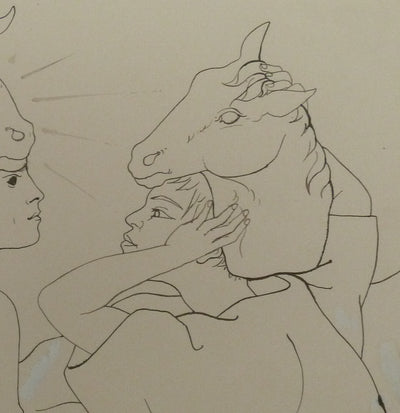 Pierre-Yves TREMOIS : Têtes d'animaux, Dessin original (photo de détail 5) - Crédit photo : Galerie Art.Paris