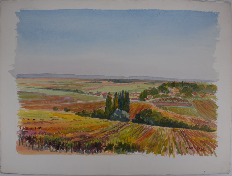Salomon Alfred BOISECQ : Paysage provençale d&