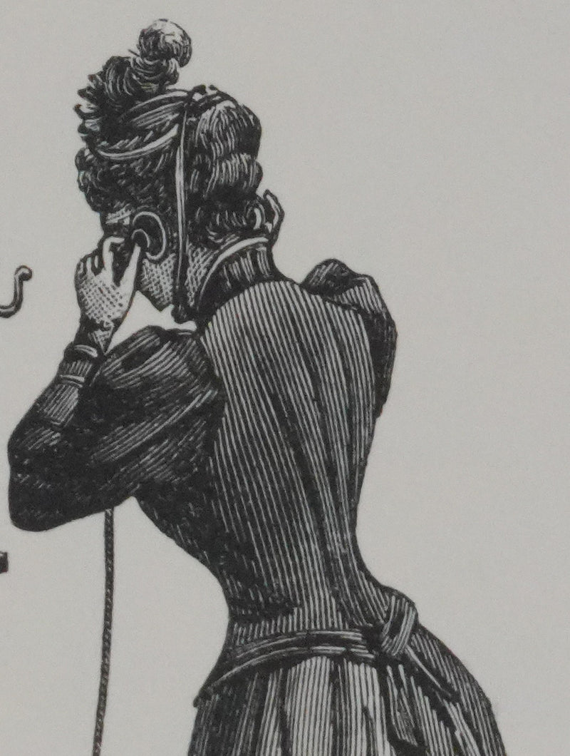 V. ROSE : Le Théâtrophone, Gravure signée