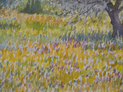 Salomon Alfred BOISECQ : Les oliviers, Aquarelle originale (photo de détail 5) - Crédit photo : Galerie Art.Paris