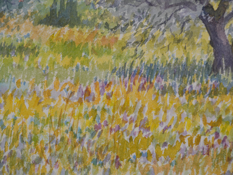 Salomon Alfred BOISECQ : Les oliviers, Aquarelle originale (photo de détail 5) - Crédit photo : Galerie Art.Paris