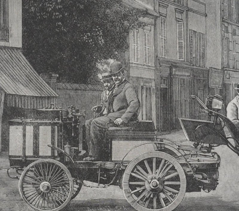 V. ROSE : Le Théâtrophone, Gravure signée