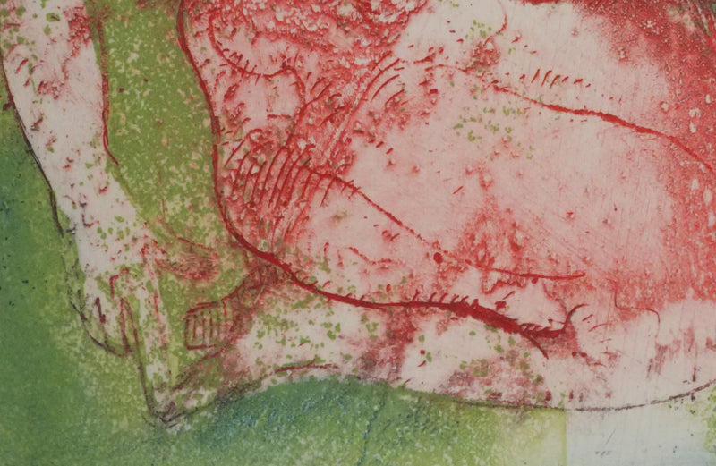 Didier MUTEL : Nu féminin accroupi, Gravure originale signée