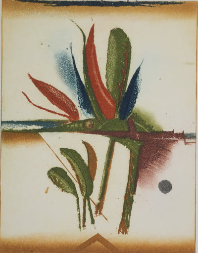 Tuvia BEERI : Les arbres en automne, Gravure originale signée