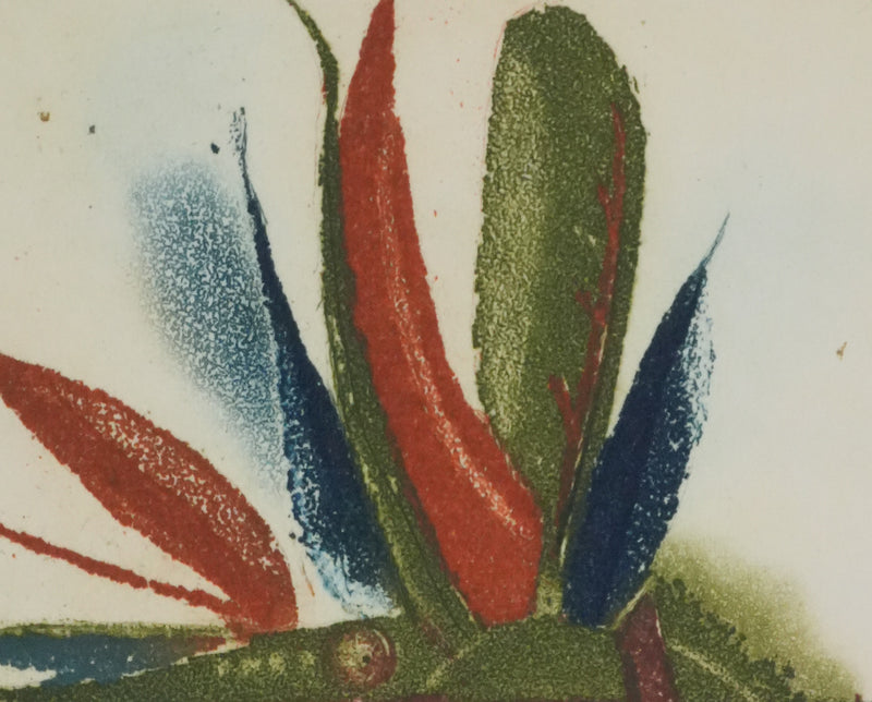 Tuvia BEERI : Les arbres en automne, Gravure originale signée