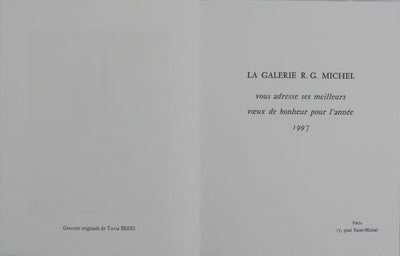 Tuvia BEERI : Les arbres en automne, Gravure originale signée
