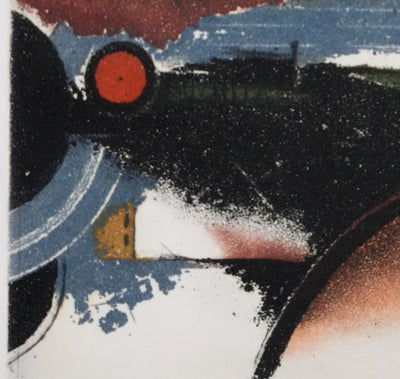 Tuvia BEERI : Paysage au bord de mer, Gravure originale signée