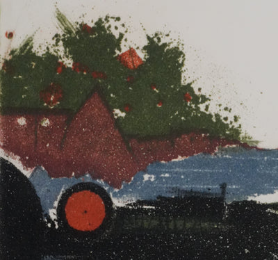 Tuvia BEERI : Paysage au bord de mer, Gravure originale signée