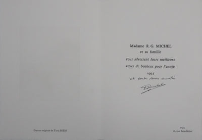 Tuvia BEERI : Paysage au bord de mer, Gravure originale signée