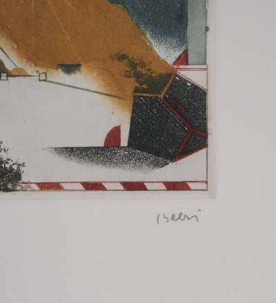 Tuvia BEERI : L'envol de la colombe, Gravure originale signée