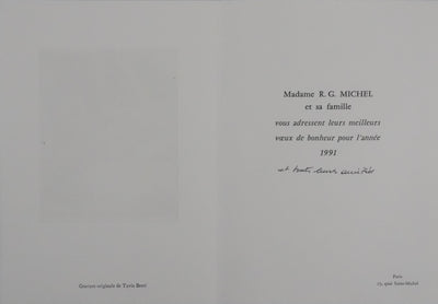 Tuvia BEERI : L'envol de la colombe, Gravure originale signée