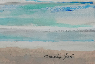 Maurice GENIS : La marée, Aquarelle originale signée