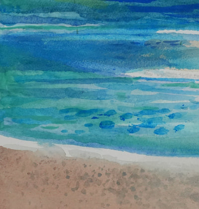 Maurice GENIS : La marée, Aquarelle originale signée