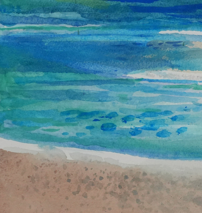 Maurice GENIS : La marée, Aquarelle originale signée