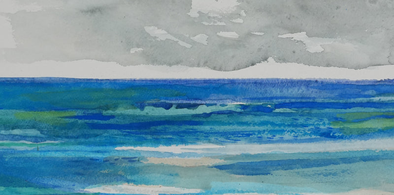 Maurice GENIS : La marée, Aquarelle originale signée