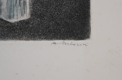 Annapia ANTONINI : Composition aux roses blanches, Gravure originale signée