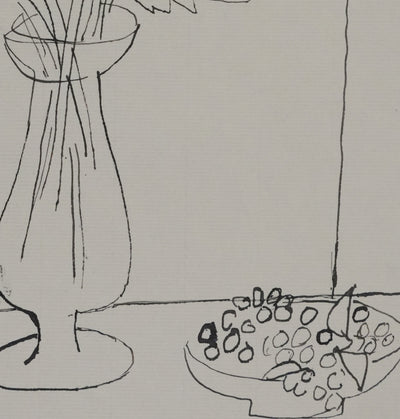 Maurice GENIS : Le bouquet d'œillet, Dessin original signé