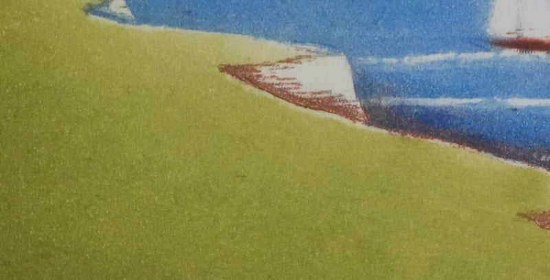 Annapia ANTONINI : Les falaises au bord de mer, Gravure originale signée