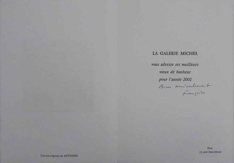 Annapia ANTONINI : Les falaises au bord de mer, Gravure originale signée