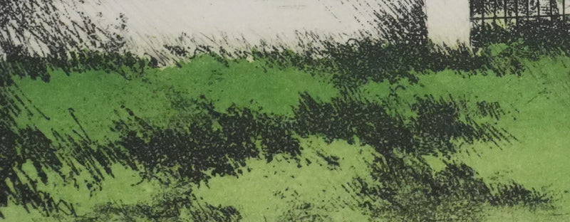 Annapia ANTONINI : Le jardin à la bicyclette, Gravure originale signée