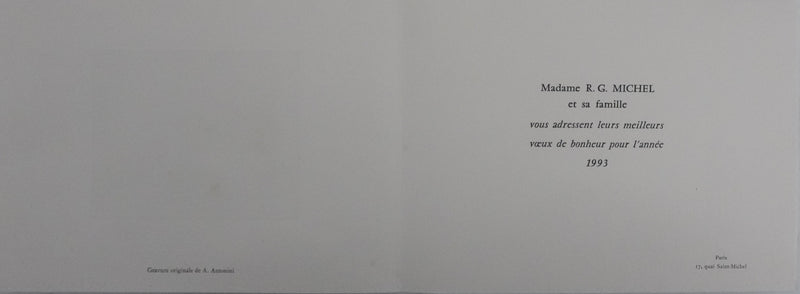 Annapia ANTONINI : Le jardin à la bicyclette, Gravure originale signée