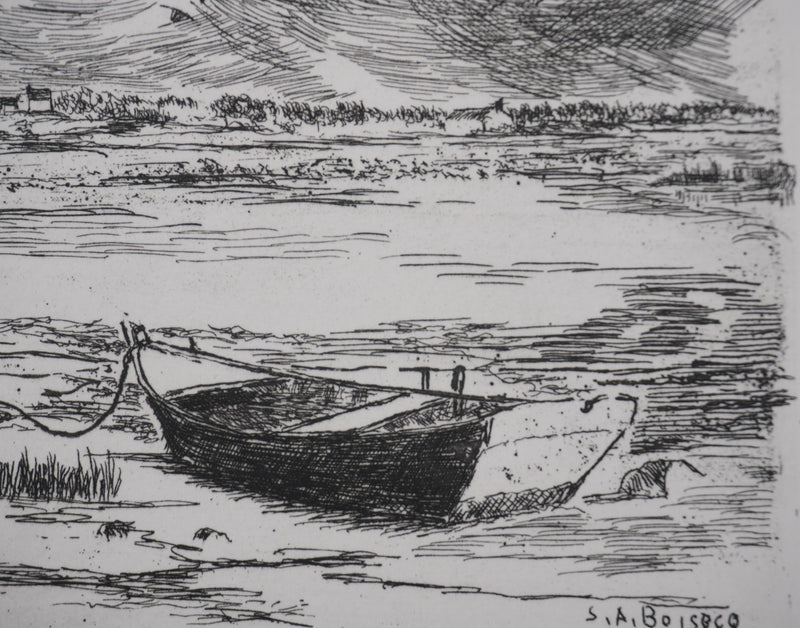 Salomon Alfred BOISECQ : Le village au bord de l&