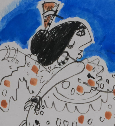 Maurice GENIS : La danseuse de flamenco, Dessin original signé