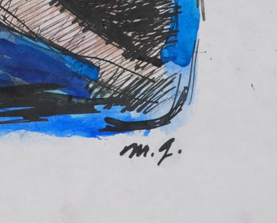 Maurice GENIS : Les amants, Dessin original signé