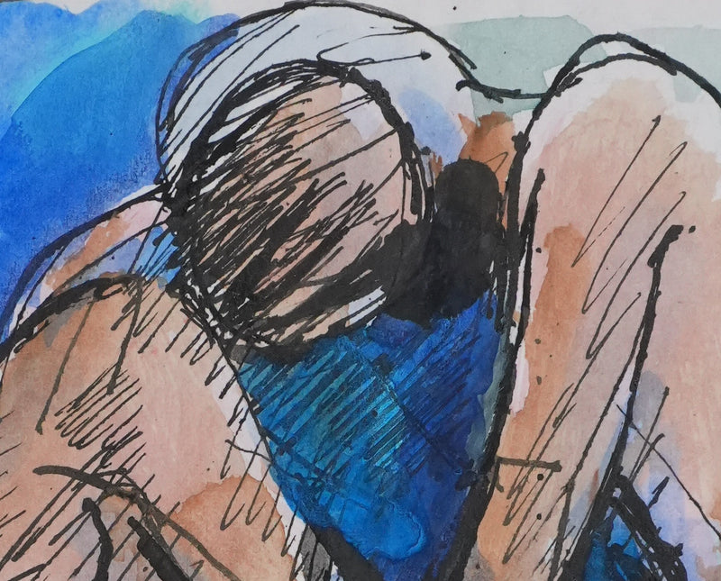 Maurice GENIS : Les amants, Dessin original signé