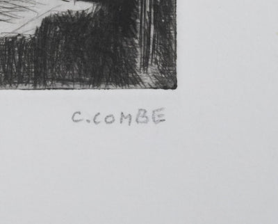 Camille COMBE : Les petits chinchillas, Gravure originale signée
