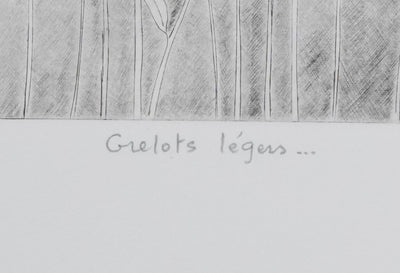 Camille COMBE : Grelots légers, Gravure originale signée